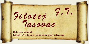 Filotej Tasovac vizit kartica